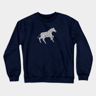 Galloping Zebras on Pink Crewneck Sweatshirt